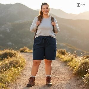 Penningtons Navy Shorts Size 28